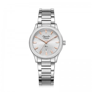 Alexandre Christie AC 8701 Silver White Rosegold Lady LDBSSSLRG